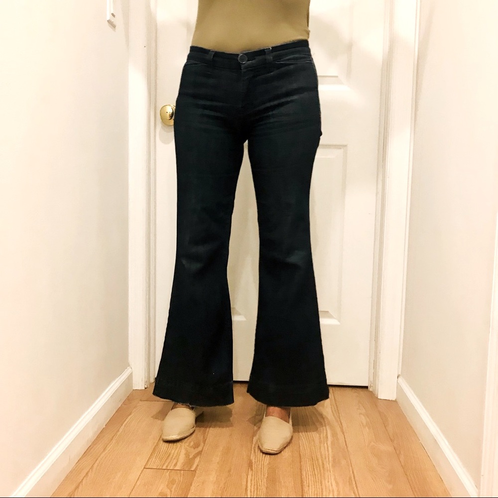 Forme Jeans dark wash flared wide leg jeans. Size 7. Good used condition